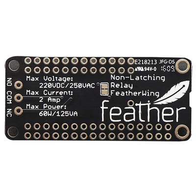 Adafruit FeatherWing Non-Latching Relay for Adafruit Feather