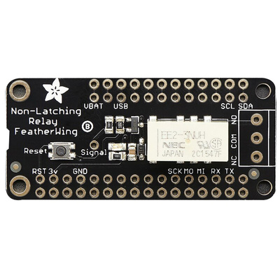 Adafruit FeatherWing Non-Latching Relay for Adafruit Feather