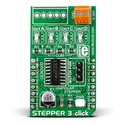 MikroElektronika Stepper 3 click for ULN2003 for MikroBUS