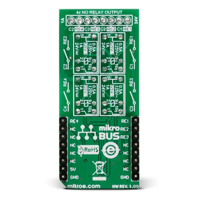 MikroElektronika Signal Relay Click for GV5-1 for Alarm Units, Heaters, Home Automation Devices, Lamps