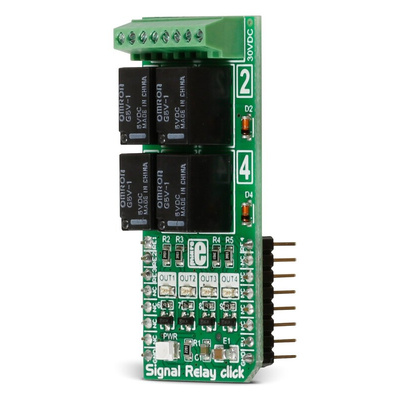 MikroElektronika Signal Relay Click for GV5-1 for Alarm Units, Heaters, Home Automation Devices, Lamps