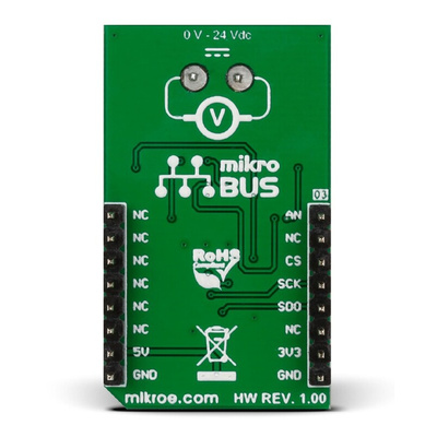 MikroElektronika Voltmeter click Voltage Measurement for MCP3201 for MikroBUS
