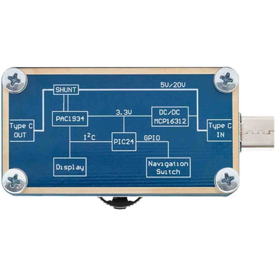 Microchip PAC1934 USB C Power Meter for PAC1934