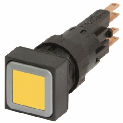 Eaton, RMQ16 Illuminated Yellow Square, 16mm Momentary Push In