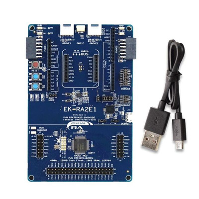 Renesas Electronics EK- RA2E1 MCU Group Evaluation Kit 32 Bit MCU Evaluation Board RTK7EKA2E1S00001BE