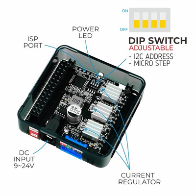 M5Stack GRBL Module 13.2 Stepmotor Driver Motor Driver for ATmega328P-AU, DRV8825PWPR for M5 Core, M5StickC, M5StickV
