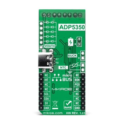 MikroElektronika BATT-MAN 3 Click Li-Ion/Li-Po Battery Power Management for ADP5350 for mikroBUS socket