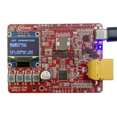 Infineon TLD5542-1CHG_SHIELD Battery Charger for TLD5542-1 Half-Bridge controller for Arduino UNO
