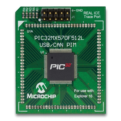 Microchip PIC32MX570F512L USB/CAN Explorer 16 PIM MCU Module MA320015