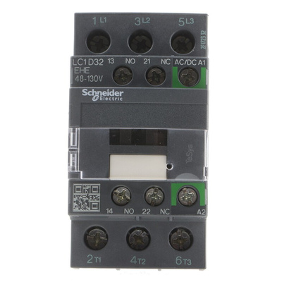 Schneider Electric LC1D Series Contactor, 110 V ac/dc Coil, 3-Pole, 32 A, 15 kW, 3NO, 690 V ac