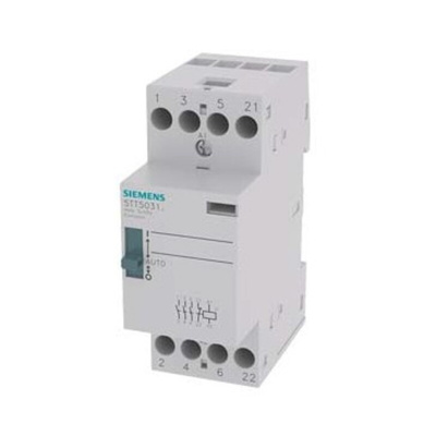 Siemens 5TT Series Contactor, 24 V ac/dc Coil, 4-Pole, 25 A, 3NO + 1NC, 400 V ac