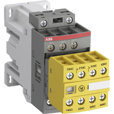 ABB Jokab AFS Series Contactor, 24 V dc Coil, 3-Pole, 25 A, 3NO, 600 V ac
