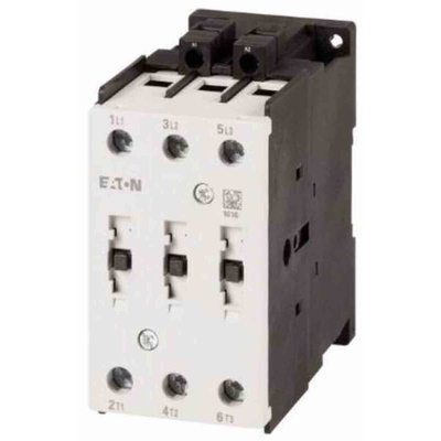 Eaton Contactor, 24 V dc Coil, 3-Pole, 50 A, 22 kW, 3NO