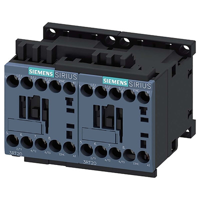 Siemens Reversing Contactor, 230 V ac Coil, 3-Pole, 12 A, 5.5 kW, 3NO