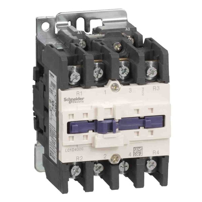 Schneider Electric Reversing Contactor, 72 V dc Coil, 4-Pole, 60 A, 2NO + 2NC