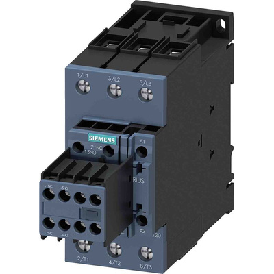 Siemens Contactor, 24 V dc Coil, 3-Pole, 80 A, 37 kW, 2NO + 2NC