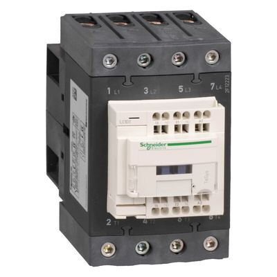 Schneider Electric Contactor, 230 V ac Coil, 4-Pole, 60 A, 1NC + 1NO