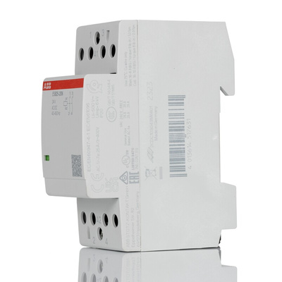 ABB ESB Series Contactor, 24 V Coil, 3-Pole, 25 A, 17.3 kW, 2NO