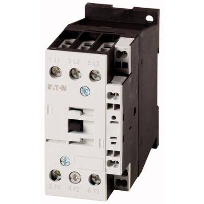 Eaton DILM Series Contactor, 130 V Coil, 3-Pole, 17 kW, 1N/O