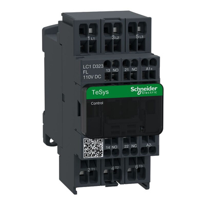 Schneider Electric LC1D Series Contactor, 110 V Coil, 3-Pole, 32 A, 1 NO + 1 NC