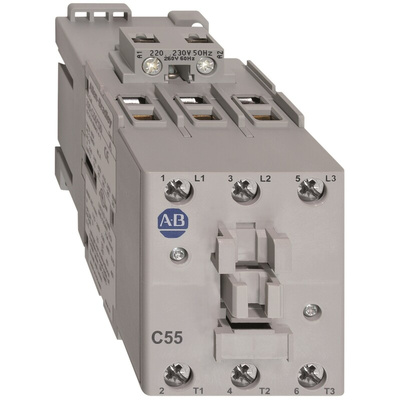 Rockwell Automation 100-C Series Contactor, 230 V ac Coil, 3-Pole, 55 A, 34 kW, 3NO, 690 V ac