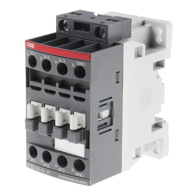 ABB AF Series Contactor, 60 V dc Coil, 3-Pole, 10.5 A, 7.5 kW, 3NO, 690 V ac