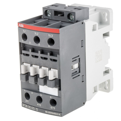 ABB AF Series Contactor, 230 V dc Coil, 3-Pole, 24 A, 18.5 kW, 3NO, 690 V ac