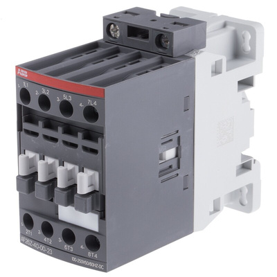 ABB AF Series Contactor, 230 V ac Coil, 4-Pole, 45 A, 11 kW, 4NO, 690 V ac