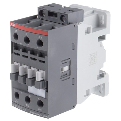 ABB AF Series Contactor, 24 V ac/dc Coil, 3-Pole, 50 A, 18.5 kW, 3NO, 690 V ac