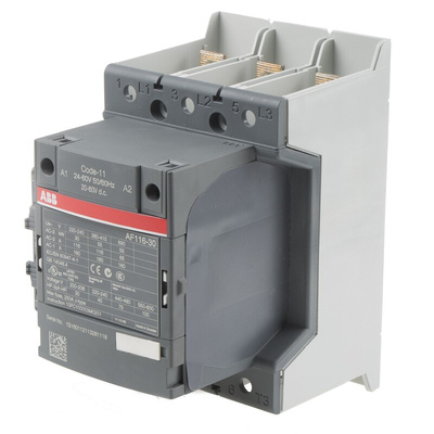 ABB AF Series Contactor, 24 V ac/dc Coil, 3-Pole, 160 A, 55 kW, 3NO, 690 V ac