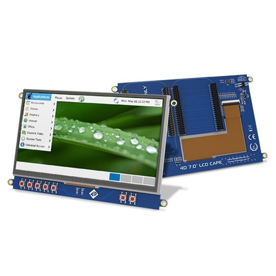4D Systems 4DCAPE-70T TFT LCD Colour Display / Touch Screen, 7in WVGA, 800 x 480pixels