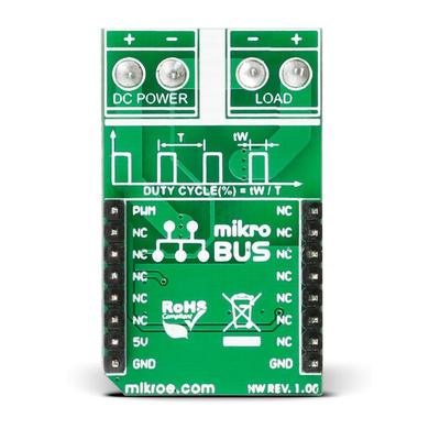 MikroElektronika PWM Driver Click Motor Controller for DMP3010LK3, Si8711CC for DC Motor Speed Control