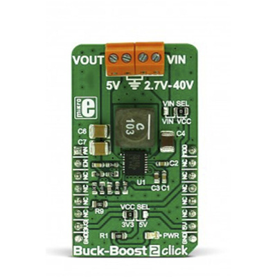 MikroElektronika Buck-Boost 2 Click DC-DC Regulator for LTC3115-2 for Firewire Connectors, Lead-Acid Battery Cells,