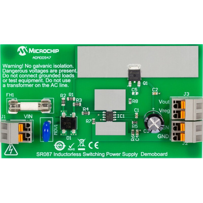 Microchip SR087 Inductorless Switching PS Demoboard for SR087DB1
