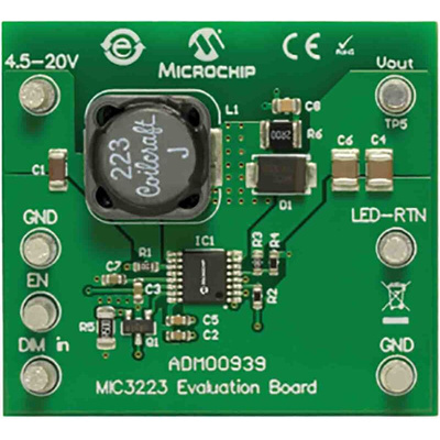 Microchip MIC3223 LED Driver for ADM00939 for MIC3223