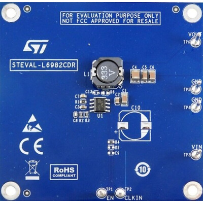 STMicroelectronics Step-Down Switching Regulator Evaluation Board Step-Down Regulator for L6982CDR for L6982CDR