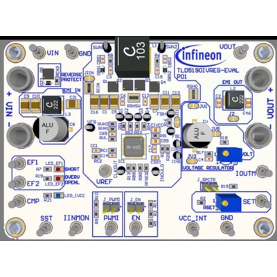 Infineon TLD5190IVREG_EVAL Buck-Boost Controller for TLD5190QV for TLD5190