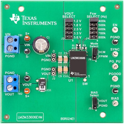 Texas Instruments LMZM33606 Evaluation Board DC-DC Converter for LMZM33606 for LMZM33606