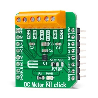MikroElektronika DC Motor 21 Click DC Motor Driver for A3910 for MikroBUS