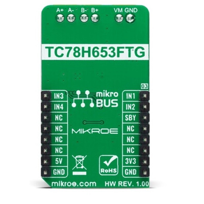 MikroElektronika DC Motor 19 Click DC Motor Driver for TC78H653FTG for MikroBUS
