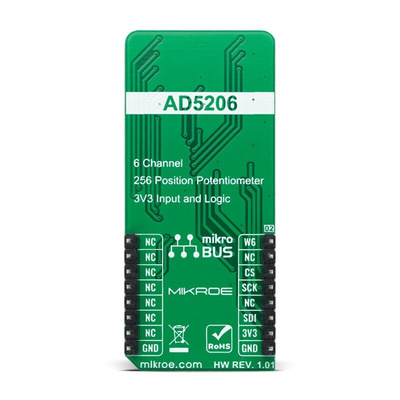 MikroElektronika DIGI POT 8 Click for AD5206 for mikroBUS socket