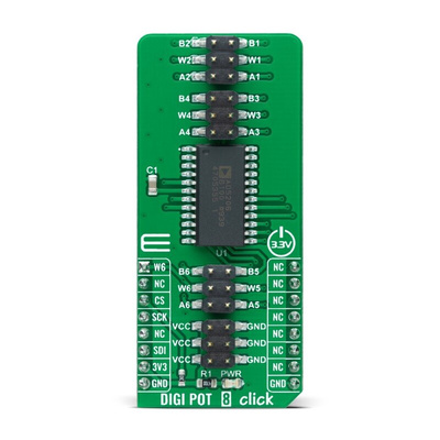 MikroElektronika DIGI POT 8 Click for AD5206 for mikroBUS socket
