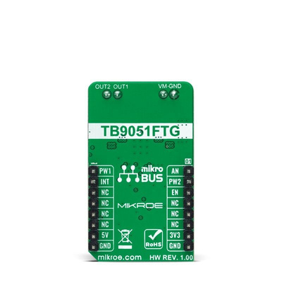 MikroElektronika DC Motor 18 Click DC Motor Driver for TB9051FTG for mikroBUS socket