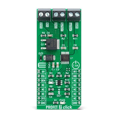 MikroElektronika PROFET 2 Click Protected Switch for BTS70082EPAXUMA1 for mikroBUS socket