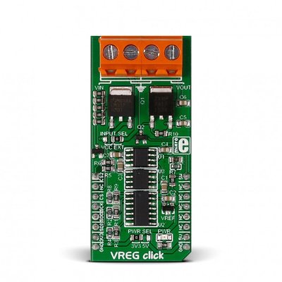 MikroElektronika VREG Click LDO Voltage Regulator for LM317-M, MCP3204, MCP4921