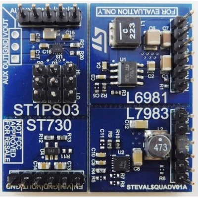STMicroelectronics Power Management Evaluation Board Evaluation Board for STEVAL-QUADV01