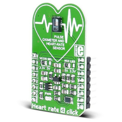 MikroElektronika Heart-Rate 4 Click Heart Rate Sensor mikroBus Click Board for MAX30101 Wearable Devices