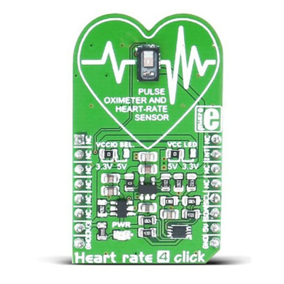 MikroElektronika Heart-Rate 4 Click Heart Rate Sensor mikroBus Click Board for MAX30101 Wearable Devices