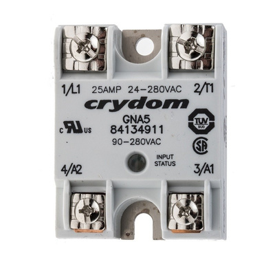 Sensata / Crydom 25 A rms Solid State Relay, Zero Voltage Turn-On, Panel Mount, TRIAC, 280 V ac Maximum Load