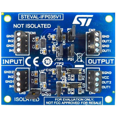 STMicroelectronics Isolated and Non-Isolated Digital Inputs on Evaluation Board Based on CLT03-2Q3 Self-Powered Current